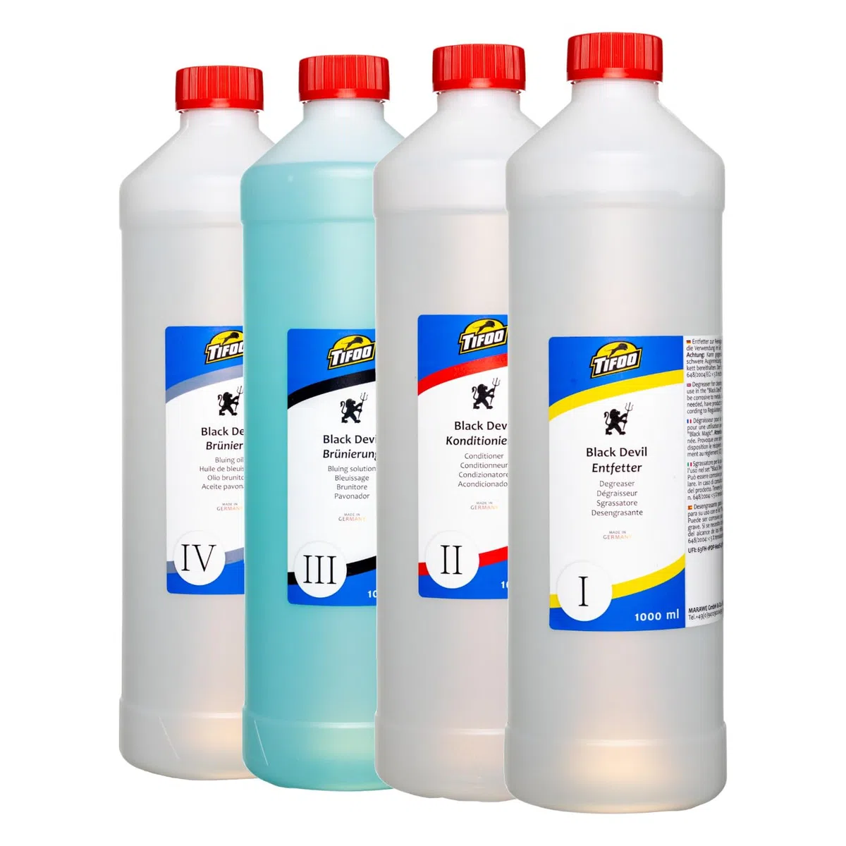 Kit de brunissage (4 x 1000 ml) - Concentré de brunissage à froid à immersion
