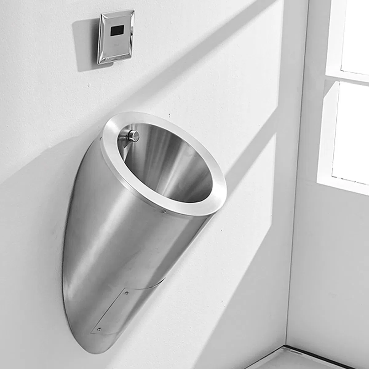 Urinoir mural en acier inoxydable 304 avec capteur intelligent pour homme, petite toilette verticale, convient pour les centres commerciaux, les bars, les écoles