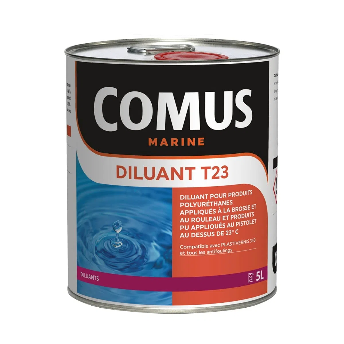 DILUANT T23-5L Diluant pour produits polyuréthanes appliqués à la brosse et au rouleau - COMUS