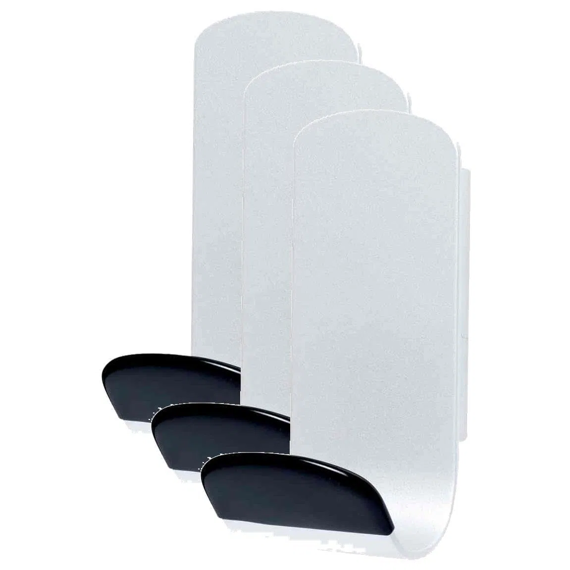UNILUX Lot de 3 Patères magnétique STEELY Capacité 12 Kg Blanc