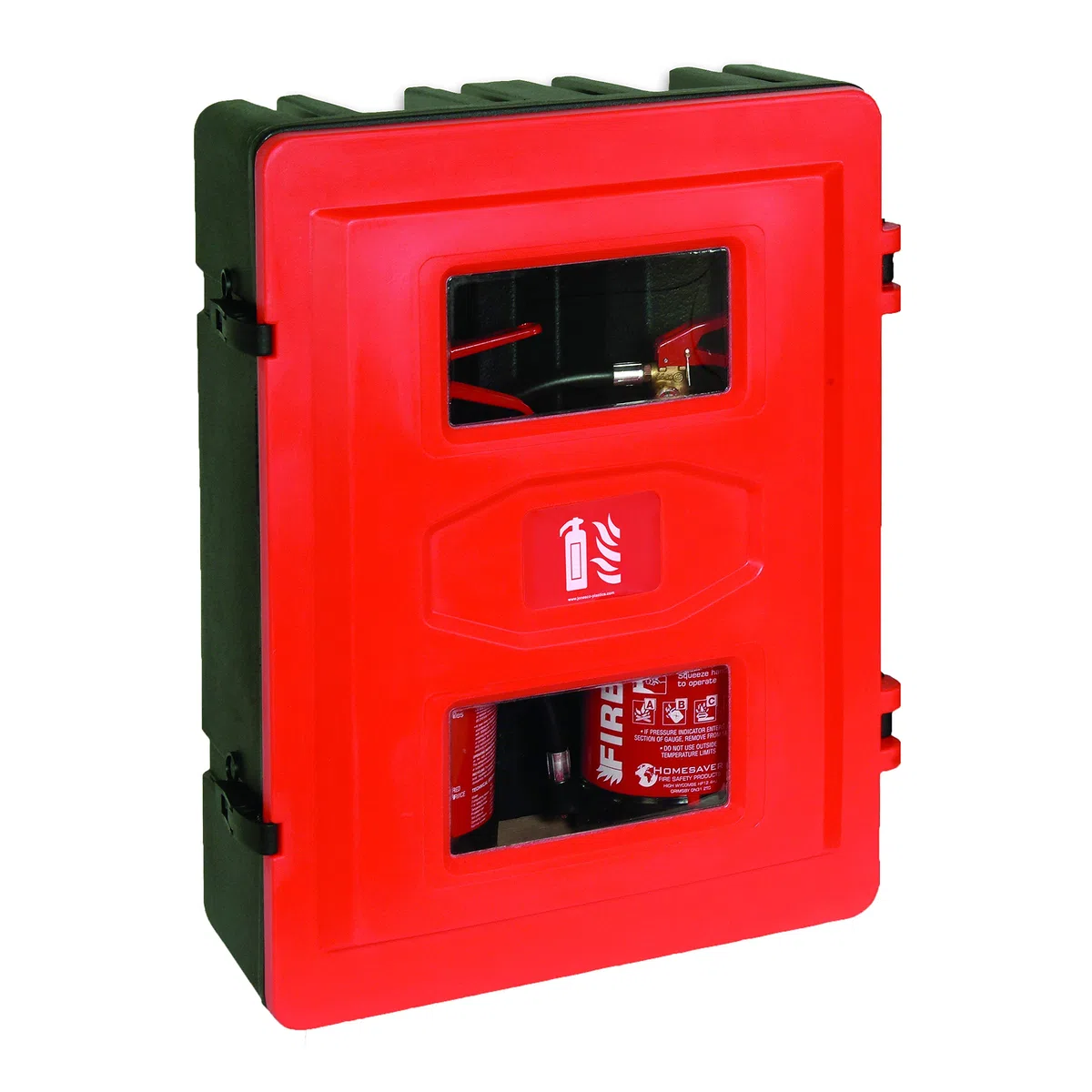 Jonesco Hs72 double Extincteur Cabinet, 2 kg X 6/9 kg, Rouge
