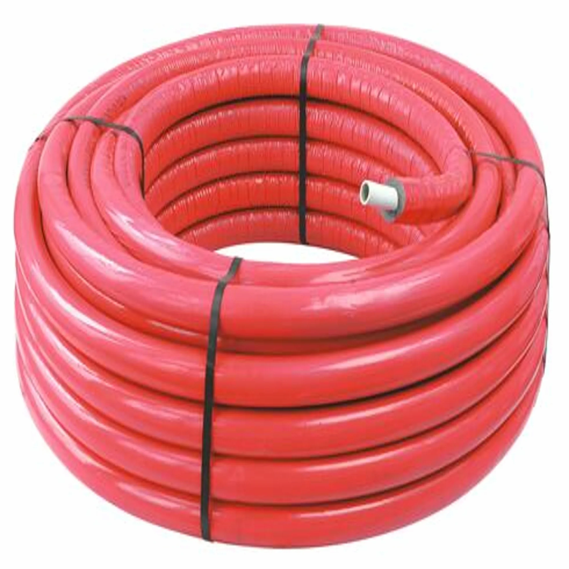 SOMATHERM FOR YOU - Couronne de 25m de Tube Multicouche Isolé Ø26 - Réseaux d'Eau Potable et Chauffage - T.min 5°C/T.max 95°C - Pression Max 10 Bar - Rouge