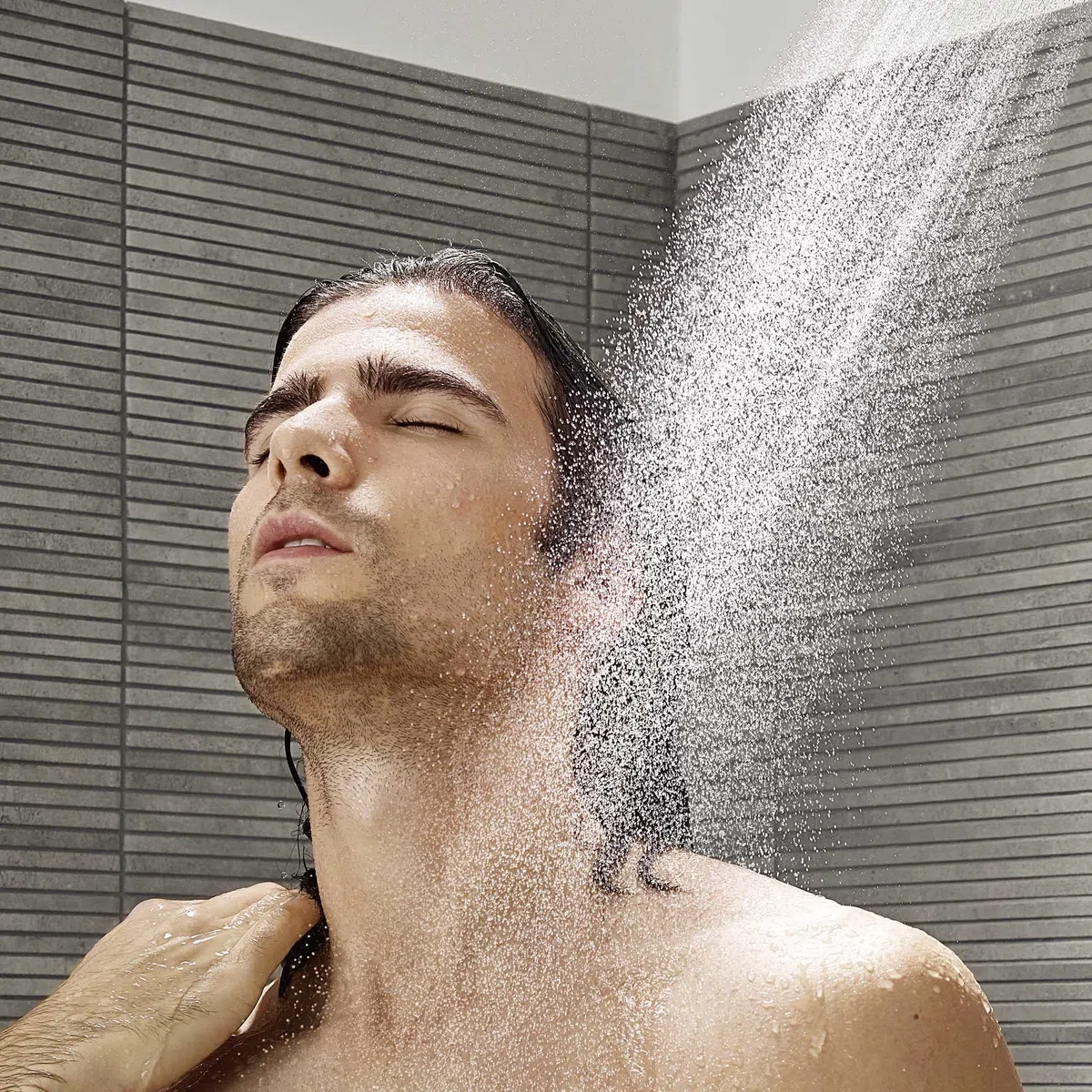 hansgrohe Set de douche économie d'eau Pulsify Select S, ensemble de douche, pommeau de douche (EcoSmart) avec 3 jets (Relaxation), barre de douche 65 cm, flexible de douche 1,60 m, blanc mat,24161700