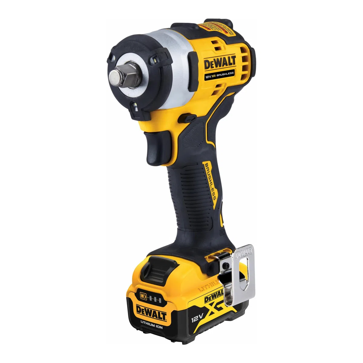 DEWALT DCF901P2-QW - Llave Impacto sin escobillas XR 12V 1/2" 340Nm con 2 baterías Li-Ion 5Ah y maletín TSTAK