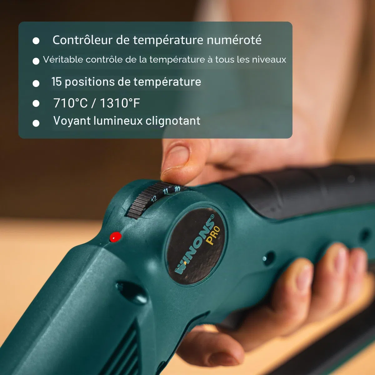 WINONS Fil Chaud Découpe Polystyrène WFC0012, 330W, 15 niveaux, rainureuse