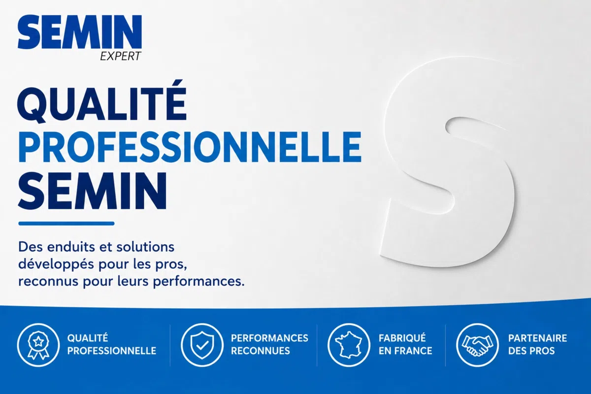 SEMIN Enduit de Lissage –3 X 10 kg Prêt à l'Emploi – Finition Murs et Plafonds Intérieurs – Poussière Maîtrisée – Ponçage Réduit – Excellente Qualité de Finition – Fabrication Française