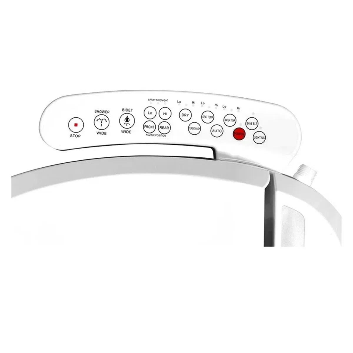Housse De Siège Toilette Intelligente, Bidet Chauffant, Avec Sèche-Air Chaud, Température Du Vent Et L'eau Réglable, For Maison, Salle Bain, WC Robuste Et Confortable