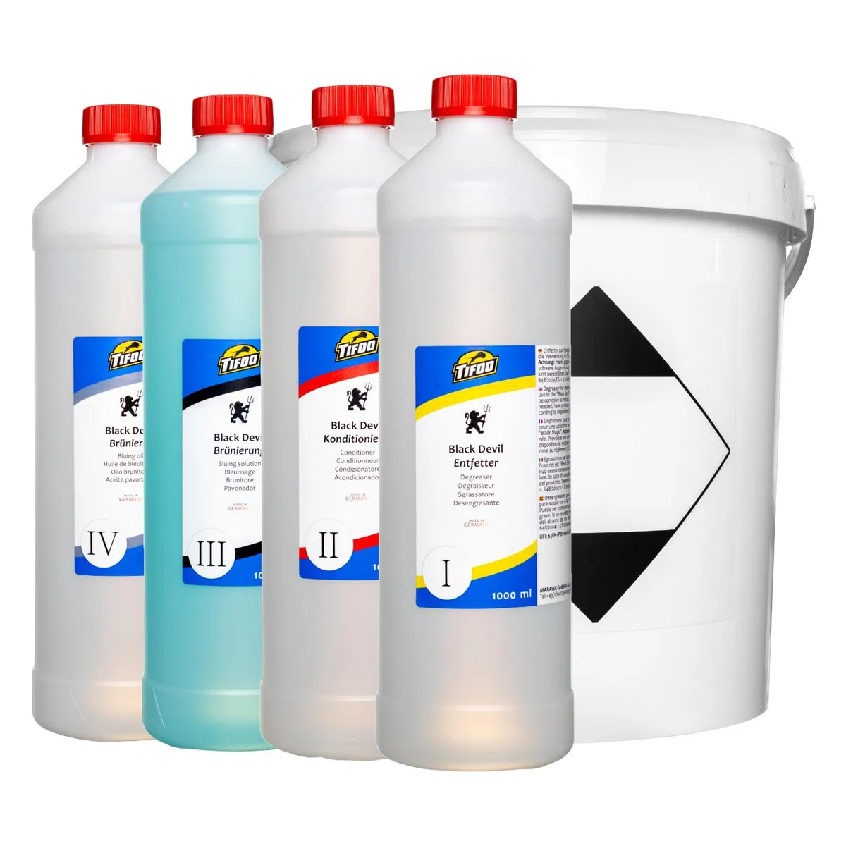 Kit de brunissage (4 x 1000 ml) - Concentré de brunissage à froid à immersion
