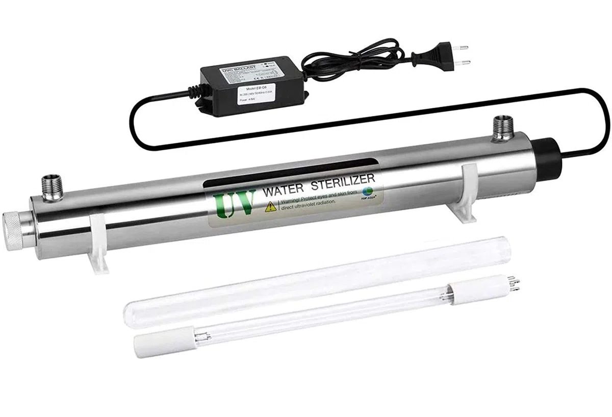 40W ultra violet Filtre de Filtration UV Filtre à Eau pour stérilisateur Toute la Maison Système de traitement d'eau 10 GPM (2.3 T/H) avec prise d'entrée avec de 3/4 "et alarme de sécurité du ballast