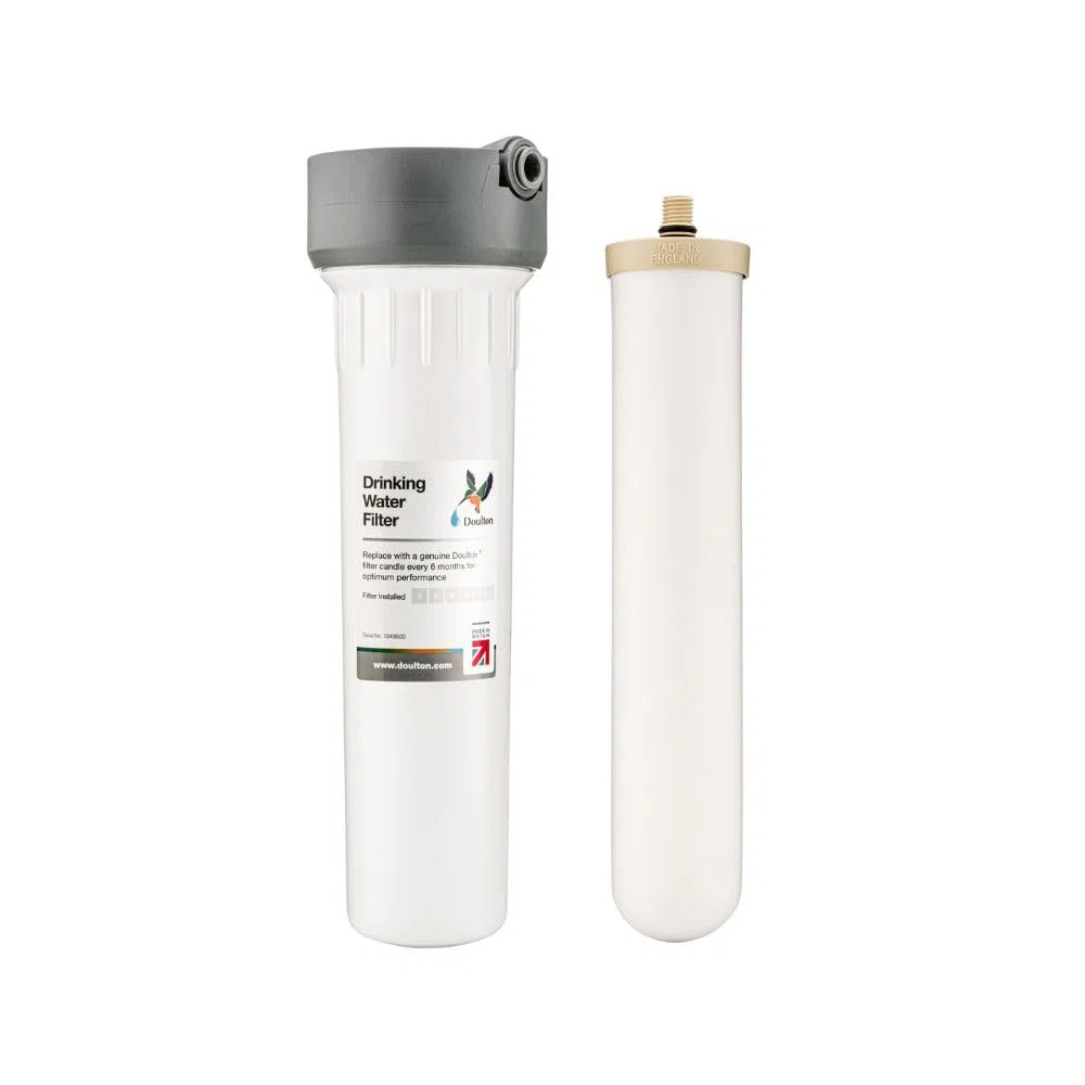 Doulton ¦ Hip Biotect Ultra Inline Compact Filtre à Eau Sous Comptoir Avec Filetage M12 Avec Filtre à Eau Biotect Ultra Inclus (2501) ¦ Système De Filtration Sous L'évier De Cuisine ¦ W9330060 ¦