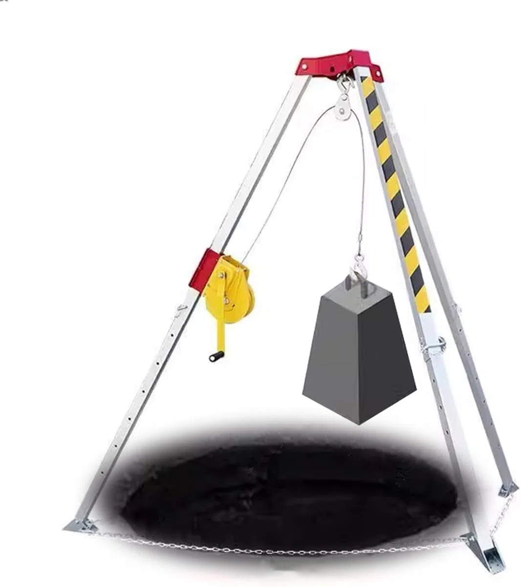 Kit de sécurité - Cact Fall Protect Tr avec treuil autobloquant (1200/1800/1279 kg) - Pieds réglables jusqu'à 2,1 m - Coffre-fort Tial AR pour haute altitude