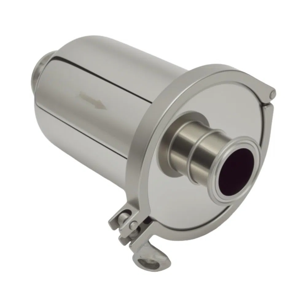 Filtre Tri-Clamp SS304 de 1,5 po, crépine droite en ligne, tamis en acier inoxydable de 50 mailles