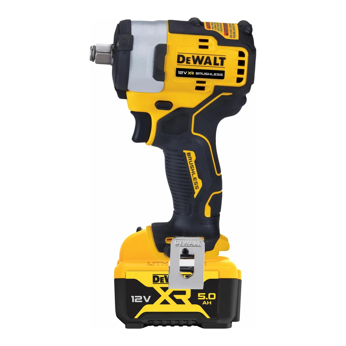 DEWALT DCF901P2-QW - Llave Impacto sin escobillas XR 12V 1/2" 340Nm con 2 baterías Li-Ion 5Ah y maletín TSTAK