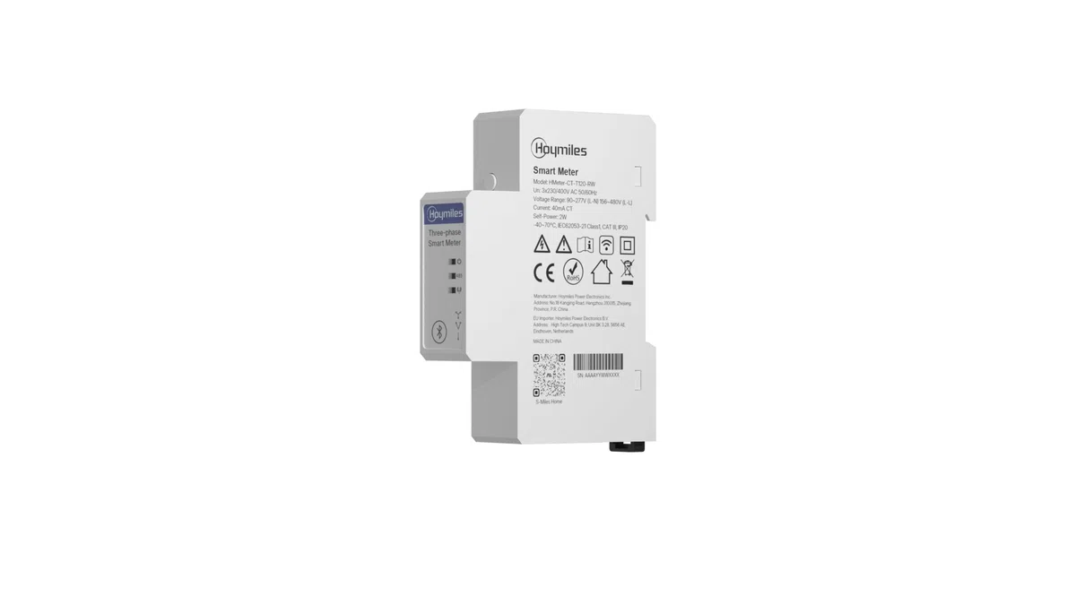 Hoymiles HMeter-CT-T120-RW Compteur intelligent 3 phases jusqu'à 120 A | WiFi & RS485 | Compteur d'énergie pour systèmes d'énergie HiBattery & Hoymiles | Mesure d'énergie en temps réel (jeu de