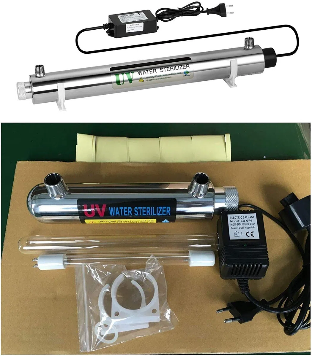 40W ultra violet Filtre de Filtration UV Filtre à Eau pour stérilisateur Toute la Maison Système de traitement d'eau 10 GPM (2.3 T/H) avec prise d'entrée avec de 3/4 "et alarme de sécurité du ballast